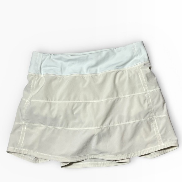 lululemon athletica Pants - Lululemon Pace Rival Mid Rise Skirt Lemon Sorbet Size 4 Athletic Tennis Long EUC